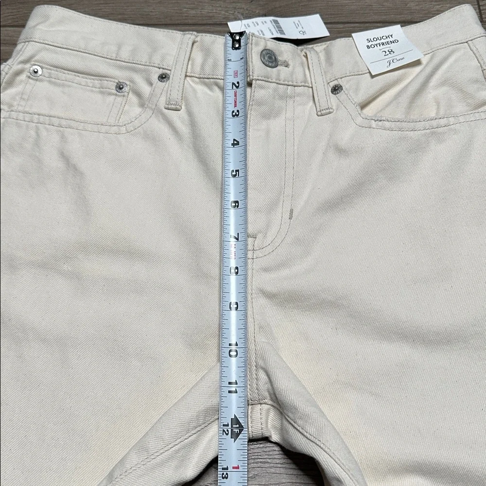 J. Crew Slouch‎ Boyfriend High Rise Ankle Jeans Tan Size 28.